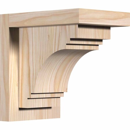 Ekena Millwork Pescadero Smooth Corbel w/Backplate, Douglas Fir, 5 1/2"W x 8"D x 8"H COR06X08X08PEC01SDF